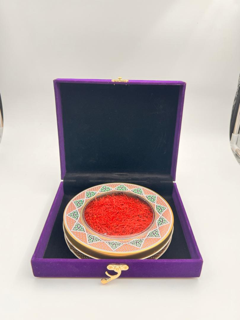 Saffron Encased in a Luxury Velvet Box