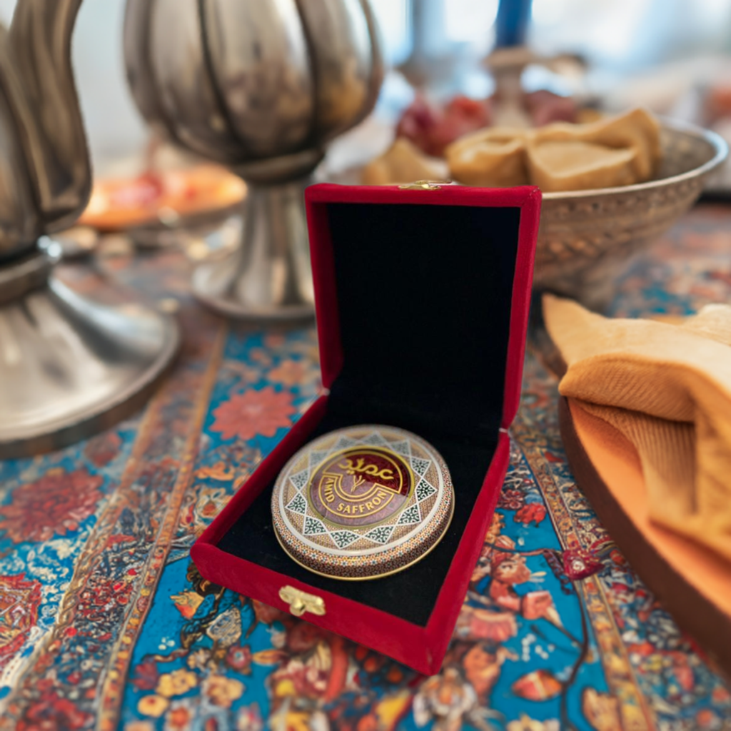 Saffron Encased in a Luxury Velvet Box