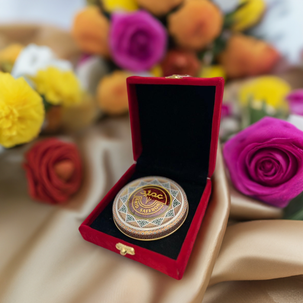 Saffron Encased in a Luxury Velvet Box