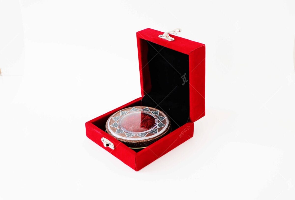 Saffron Encased in a Luxury Velvet Box